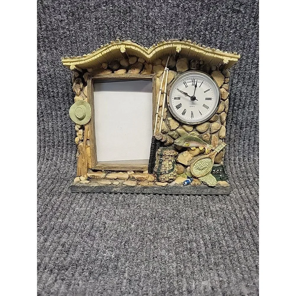 Fishing‎ Clock Picture Frame 3D Resin